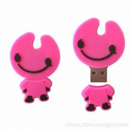 PVC Cartoon Shape USB Flash Drive, Imprint Based on Your Design, Customized Shapes Welcomed